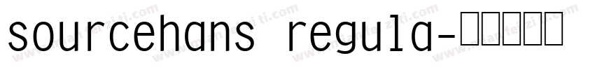 sourcehans regula字体转换